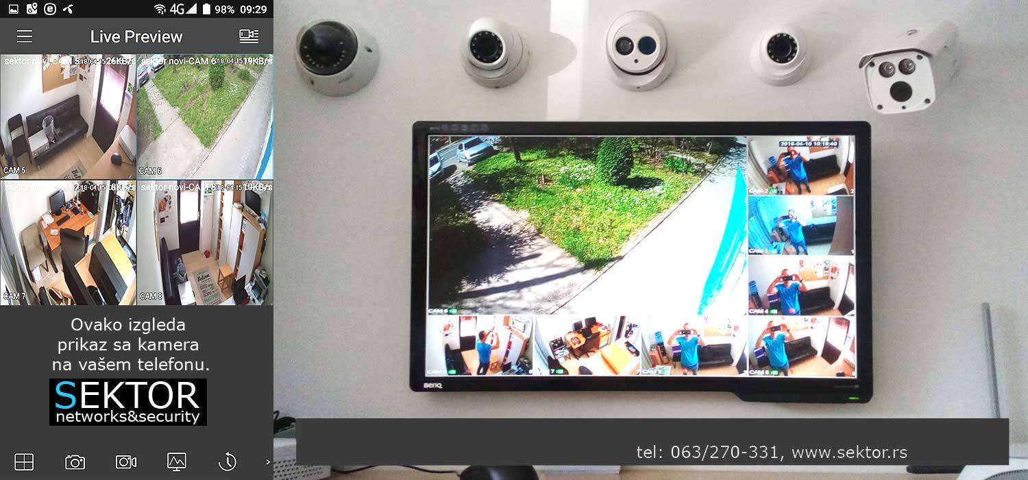Gledajte svoje kamere na mobilnom telefonu