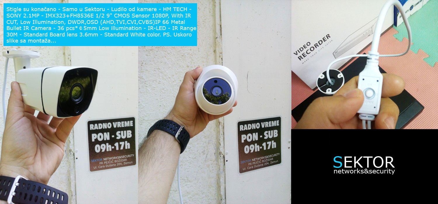 Velika akcija dahua video i sony camera - full HD video nadzora